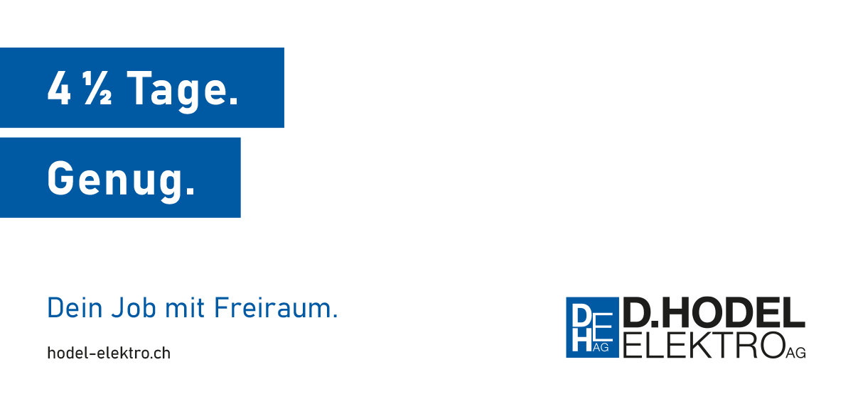 4.5 Tage Woche bei Hodel Elektro